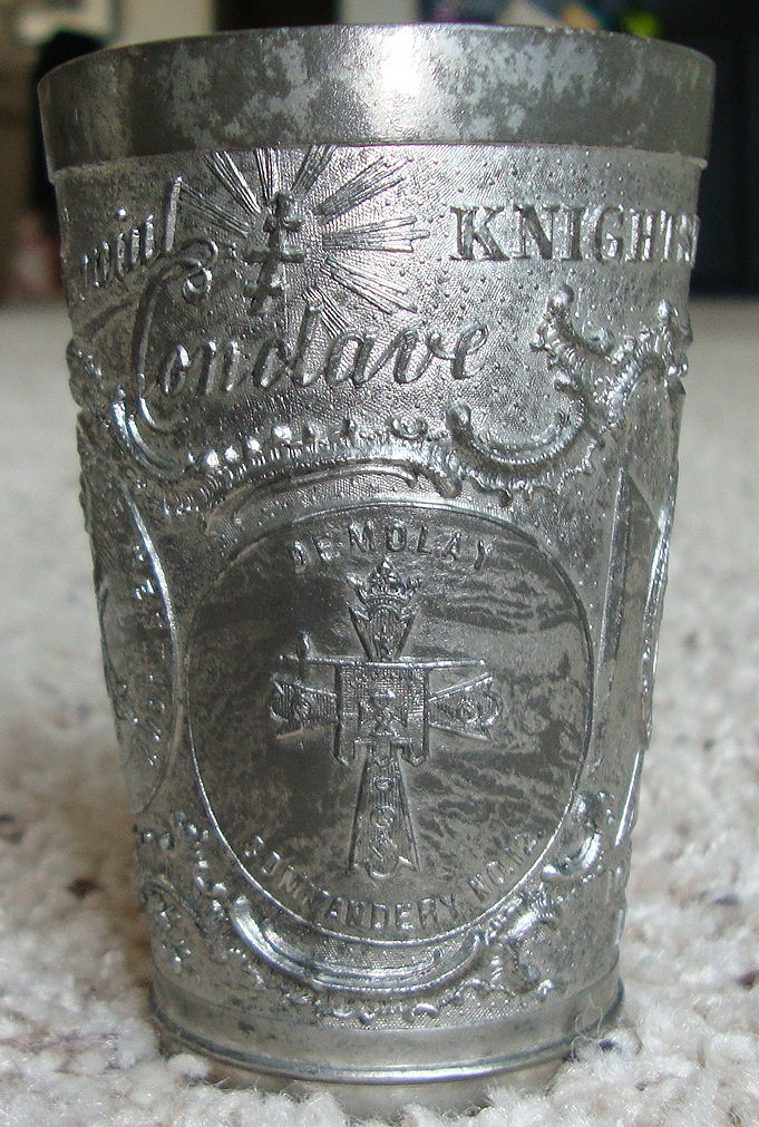 1901 Knight Templar 28th Triennial Conclave Pewter Cup